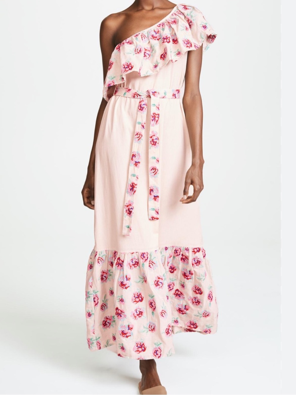 Brand New Pampelone Delphina One-Shoulder Floral Maxi Dress